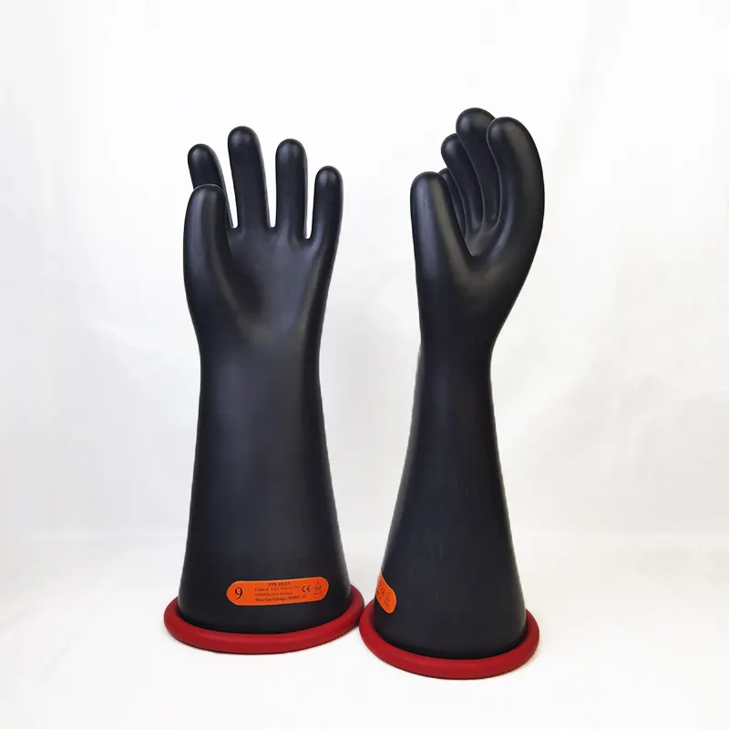 Leather Protector Shock Proof Hand Protection Electrical Gloves 40kv For Electricity