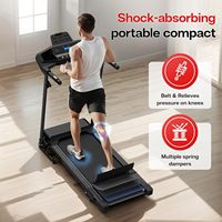 Caminadora Plegable Compacta con Amplia Área de Corredor e Inclinación Manual para Ejercicio en Casa, Pantalla LED Portátil