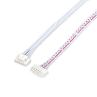 Câble ruban PVC 6 broches femelle-femelle 26AWG, conducteur en cuivre étamé 300V, marquage rouge pour signal de capteur OEM