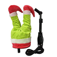 Jouet électrique en peluche de Noël en polyester, style euro-américain, humoristique et créatif, alimenté par piles, hybride branché, fabriqué en usine