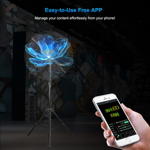 Ventilateur Holographique 3D Dynamique Effet Humain 65cm 1*3 <span class=keywords><strong>avec</strong></span> Rack Inclus 2500 Nits Solution d'Affichage par Écran de Rupture Lumineuse - Product Image 3