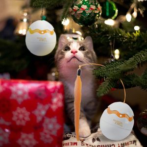 Jouets interactifs AFP pour chat balle roulante automatique avec plume auto-rotatif gobelet Spinner jouet électrique pour chat pour l'intérieur - Product Image 6