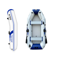 Kayak gonflable pliable résistant à l'eau Solar Marine pour 3 personnes, en PVC, avec plancher pneumatique, 8,5 pieds (260 cm), pour la navigation sur les lacs et les rivières
