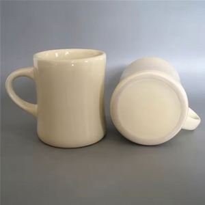 350ML 12Oz Cream <b>Yellow</b> Waist Slimming Mug Korean Retro Cartoon Ceramic Cup Custom Logo Printing Event Gift <b>Coffee</b> Mug - Product Image 5