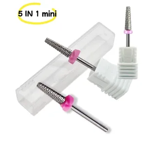 5-IN-1Mini Tapered Carbide Nail <b>Drill</b> <b>Bits</b> Electric Tungsten Nail <b>Drill</b> Accessories 3/32" Manicure Bur Nail Cuticle Milling Tool - Product Image 6
