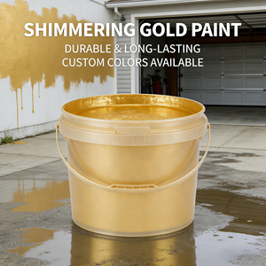 Pintura Dorada Súper Brillante, Pintura Dorada con Destellos, Pintura Dorada con Lámina de Oro, Pintura Dorada a Base de Agua, Pintura en Polvo Dorada 24K - Product Image 5