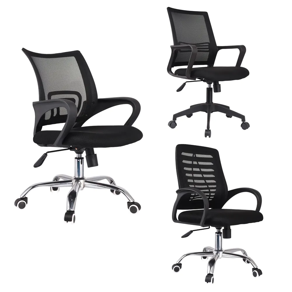 Free Sample Factory Cheap Ergonomic Executive Metal Mid-Back Mesh Swivel Fabric Office Chair