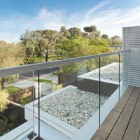 DAIYA anodisé en aluminium garde-corps avec extérieur balustrades en verre sans cadre en u