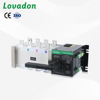 Interrupteur de transfert automatique professionnel 4P 250A à double alimentation ATS triphasé pour générateur, type PC, fabriqué en usine