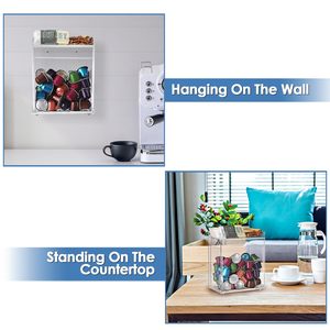 Porte-dosette de café en acrylique Distributeur mural de dosettes de <span class=keywords><strong>linge</strong></span> Lave-<span class=keywords><strong>vaisselle</strong></span> Porte-dosette Seau basculant Boîte de rangement pour la cuisine - Product Image 5