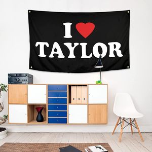 J'aime le drapeau <span class=keywords><strong>Taylor</strong></span> 3x5 pieds, les drapeaux <span class=keywords><strong>Taylor</strong></span> pour la décoration murale de chambre, dortoir universitaire, chambre à coucher, tapisserie murale, intérieur, extérieur, bannière amusante pour fête <span class=keywords><strong>Swift</strong></span>. - Product Image 2