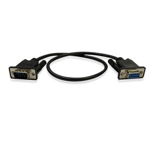 สายเคเบิล DB9 สีดำแบบตรง พร้อมปลอกหุ้ม PVC หัวต่อสีทองแบบ MALE-MALE สำหรับใช้กับจอภาพ มีสินค้าในสต็อก ความยาวปรับแต่งได้ - Product Image 1
