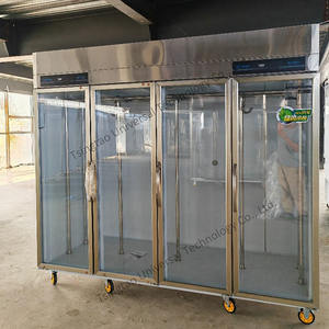 Exhibidor de Carne de Acero Inoxidable y Vidrio de Temperatura Única de 3500L para Carne de Cerdo y Res, con Gancho Gratuito y Refrigerador - Product Image 5