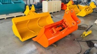 Bucket Grading Tilting untuk Mini Excavator, Aksesoris Bucket Hidrolik Tilt