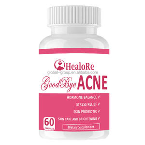 OEM kapsul pembersih jerawat Vegan kapsul jerawat untuk kulit berminyak mengurangi bintik hitam kapsul pemutih kulit dengan suplemen kualitas terbaik - Product Image 1