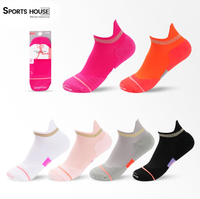 Chaussettes de sport fonctionnelles à blocs de couleur pour hommes et femmes - Chaussettes de course/basket-ball respirantes avec soutien de la voûte plantaire