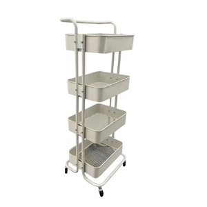 Chariot de rangement en <span class=keywords><strong>métal</strong></span> pour la maison, grand modèle, 3/4 étages, design moderne non pliable, pour l'organisation de la cuisine, rangement des <span class=keywords><strong>épices</strong></span> - Product Image 6