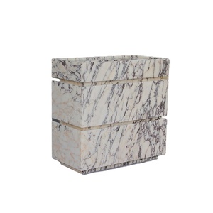 Meuble-lavabo mural classique en marbre, résistant à l'eau, écologique, avec vasque en céramique, miroir, tiroirs et gain de place - Product Image 6
