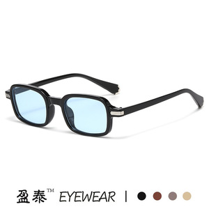Yingtai Eyewear <b>Square</b> Frame <b>Sunglasses</b> UV400 PC Women's Fashionable Sunshades Black - Product Image 3
