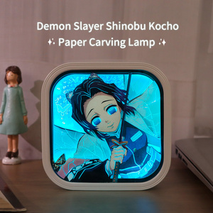 Caja de Luz de Anime con Colores RGB Figura de Demon Slayer Shinobu Kochou Tanjirou Gojo Lámpara de <span class=keywords><strong>Noche</strong></span> LED de Mesa Regalo de Anime - Product Image 3