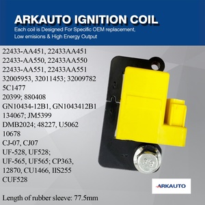 Paquetes de bobina de encendido ARKAUTO Yellow Racing Performance UF528 UF565 22433-AA550 22433-AA451 para <span class=keywords><strong>SUBARU</strong></span> <span class=keywords><strong>IMPREZA</strong></span> SAAB 9-2X <span class=keywords><strong>2</strong></span>,<span class=keywords><strong>0</strong></span> T EJ20 - Product Image 4