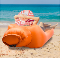 WOQI - Chaise longue gonflable de haute qualité, sac de couchage gonflable pour le camping, canapé gonflable pour la plage