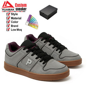 Baskets classiques en cuir de qualité supérieure pour hommes, style basketball, basses, mode urbaine, skateboard, faible MOQ, logo personnalisé, chaussures de créateur - Product Image 1