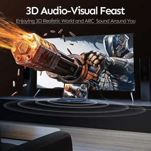 SYONG Alta Qualidade 4K 60Hz Bare Cooper USB-C para HDMI Adaptador Cabo Trançado, Tipo C para HDMI Cabo de Vídeo 4K para Computador HDTV - Product Image 4