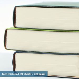 Ultra Thick Premium A6 Hardcover Leather Sketchbook Blank Drawing Notebook with Thermal Binding and Portable Pocket Design - Product Image 2