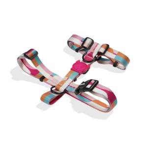 Bloom H-Harness Adjustable Dog Harness Multicolor Pattern Medium Size - Product Image 1