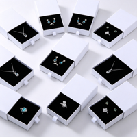 Boîte de rangement pour bijoux avec impression de logo personnalisé, boîte de présentation en papier, tiroir pour boucles d'oreilles, anneaux, colliers