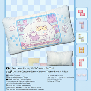 Coussin décoratif en peluche sur le thème de la console de jeu de dessin animé personnalisé, doux et décoratif, pour la maison ou comme cadeau - Product Image 4