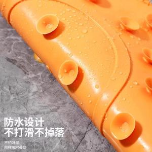 Floral Silicone Bath Mat With <b>Suction</b> Cups Waterproof Anti Slip Shower <b>Pad</b> Customized Novelty Design - Product Image 1