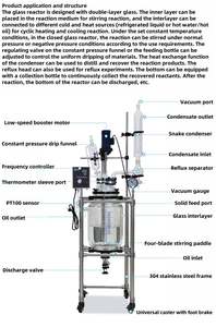 Bomba de Vacío para Laboratorio, Equipo de Laboratorio Químico, Reactor de Vidrio de Doble Pared - Product Image 2