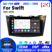 Système audio multimédia MEKEDE M6 PRO QLED pour voiture Lecteur DVD vidéo pour voiture Affichage monté sur véhicule pour Suzuki Swift 2011 2015 9 pouces
