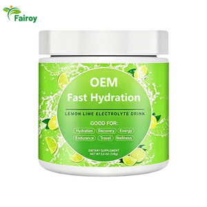 Envío Rápido, Polvo Electrolítico Hidratante Sin Azúcar de Limón y Lima, Mezcla de Bebida Hidratante Instantánea, Sal Rosa del Himalaya, Polvo de Vitaminas - Product Image 1