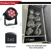 Projecteur LED Slim 7X15W RGBW UV IP65 Étanche Plat 4 en 1 DMX512 Corps en Aluminium Laveurs Muraux Extérieurs Rgbwa
