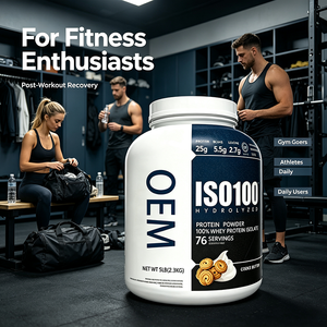 Proteína de Suero de Leche Aislada 100% Hidrolizada <span class=keywords><strong>ISO</strong></span> 100, Suplemento de Proteína para Gimnasio, Venta al Por Mayor OEM Personalizada - Product Image 5