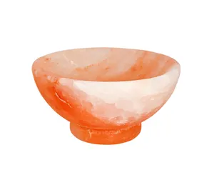 히말라야 핑크 소금 둥근 모양의 소금 그릇 천연 크리스탈 소금 프리미엄 품질 가정 및 주방 품목 100% 천연