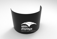 Cabine de façade DJ Portable demi-cercle avec écritures-noir/blanc pour événement de mariage