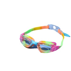 Lunettes de natation dégradées en forme humaine avec boucle automatique anti-buée pour adultes, couleurs mélangées, lentilles en PC, matériau plastique - Product Image 4