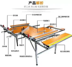 Scie de table coulissante, portable et pliable, prix d'usine, multifonctionnelle, traitement du bois,