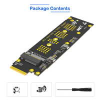 Adaptateur M.2 NVMe SSD EDSFF E1.S en métal 2230-2280 M-Key pour serveur/centre de données, stockage de bureau 128 Gbit/s, échange à chaud, en stock