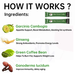 Lifeworth OEM/ODM Slim Green Coffee <span class=keywords><strong>Perder</strong></span> peso Quema <span class=keywords><strong>grasa</strong></span> Pérdida de peso instantánea Slim Green Coffee - Product Image 5