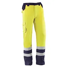 Pantaloni da lavoro - HV748BC XL Dover - Colore: Giallo fluorescente/blu - Pantaloni multitasche con strisce riflettenti. - Product Image 2