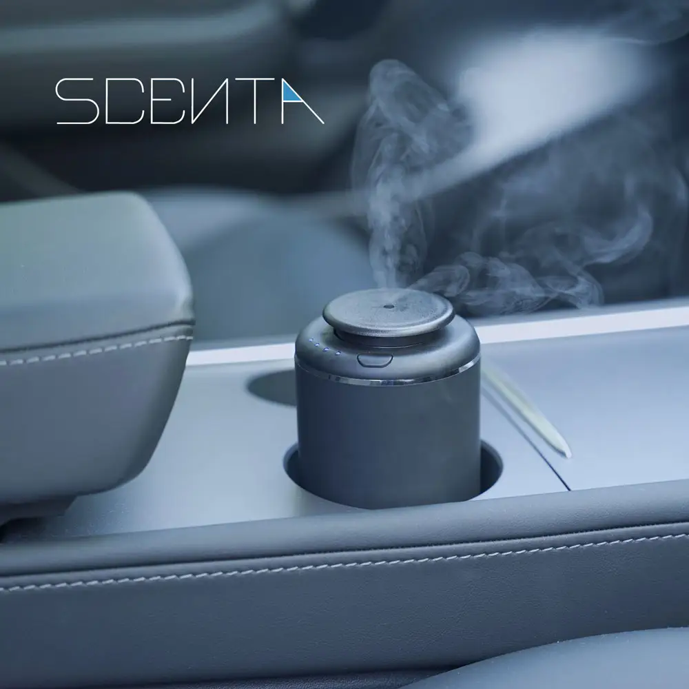 SCENTA Mini Plastic Wireless Car Perfume Fresheners Waterless Essential Oil Rechargeable Electric Car Air Purifier