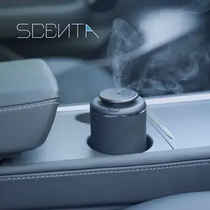 Scenta mini purificador de ar para carro, plástico sem fio perfume do carro óleo essencial à prova d' água recarregável elétrico purificador de ar
