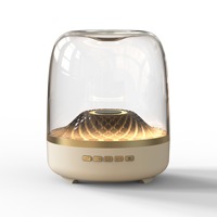 Altavoz inalámbrico portátil de gran venta 2025 con Subwoofer de cristal transparente de sonido envolvente RGB para uso de teléfono móvil de cine en casa