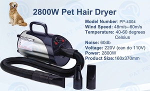 2800 डब्ल्यू पेशेवर पालतू ग्रोमिंग उपकरण समायोज्य तापमान पवन गति वाणिज्यिक पालतू बाल ड्रायर - Product Image 2