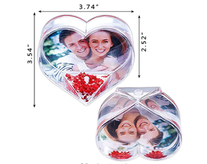 Brillo en forma <span class=keywords><strong>de</strong></span> corazón foto marcos líquido globo <span class=keywords><strong>de</strong></span> nieve foto marco para parejas <span class=keywords><strong>de</strong></span> amigos <span class=keywords><strong>de</strong></span> la familia (amor) - Product Image 6